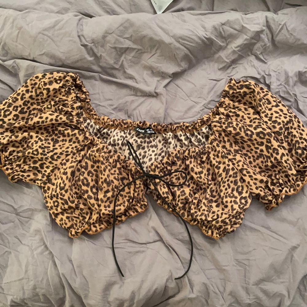 Shein Cheetah Print Crop Top